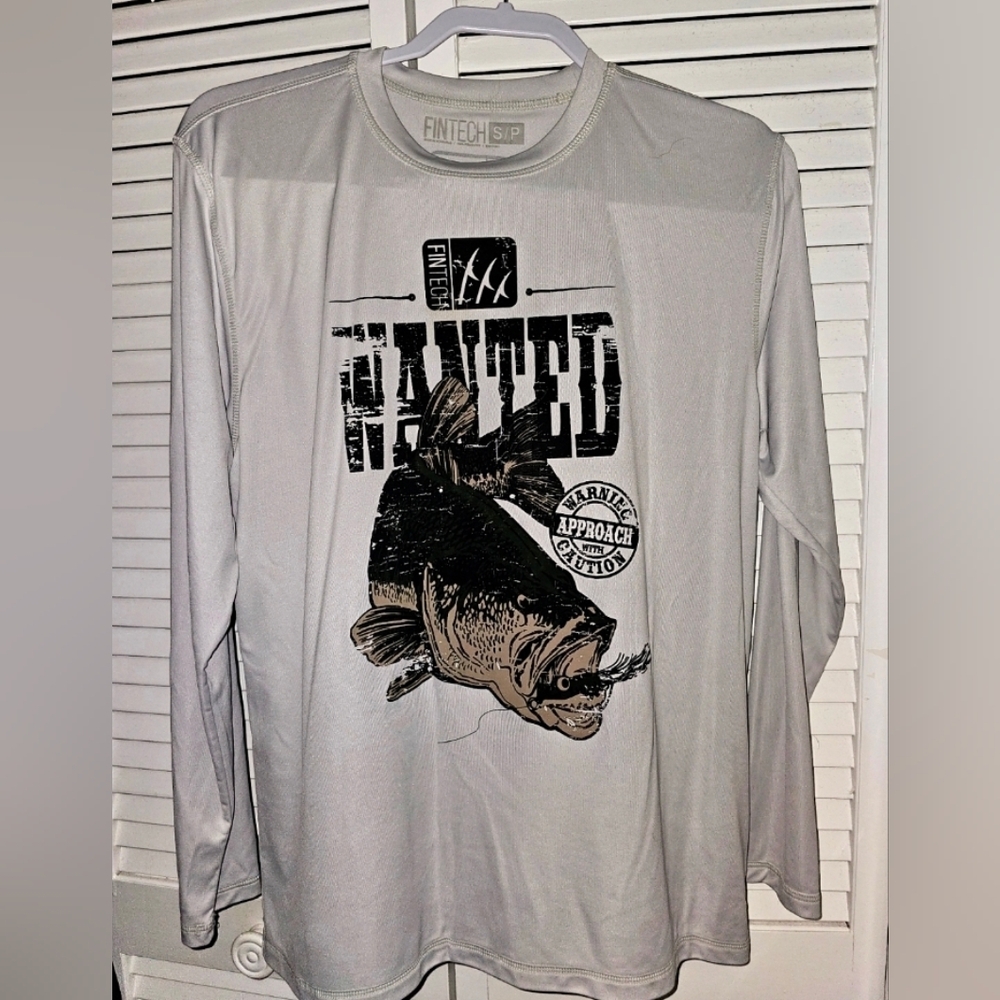 Fintech Hooked Performance Fishing Long Sleeve – Gray (S)